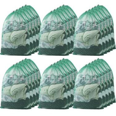 Imagem de Berlune Pacote com 30 sacos de roupa grandes de malha, conjunto de lavagem a granel de 61 x 91 cm com cordão para uso comercial, dormitórios, aluguéis de férias, lavanderias, apartamentos e