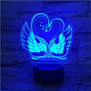 Imagem de Luz noturna USB Rose Heart Confession 3D em acrílico para parceiro