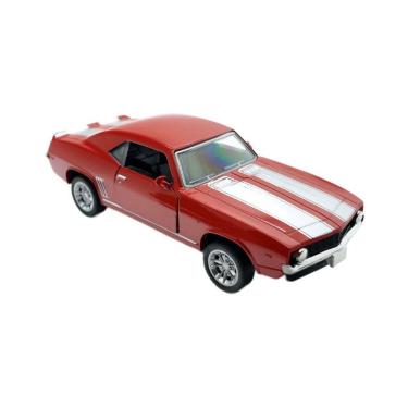 Imagem de Carro de brinquedo modelo Camaro Muscle Car em escala 1:32 com portas abertas