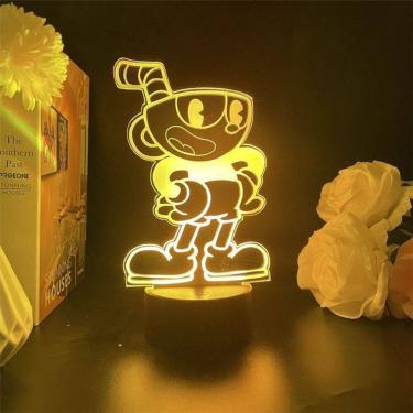 Imagem de Estatueta plug-in USB Night Light Cuphead com base acrílica