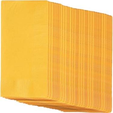 Imagem de Fun Express - Guardanapo de jantar amarelo (50 peças) - Artigos de festa - Utensílios de mesa sólidos - Guardanapos sólidos - 50 peças