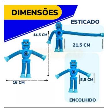 Imagem de Brinquedo Infantil Robô Pop It Estica Puxa Led E Ventosa Cor vermelho