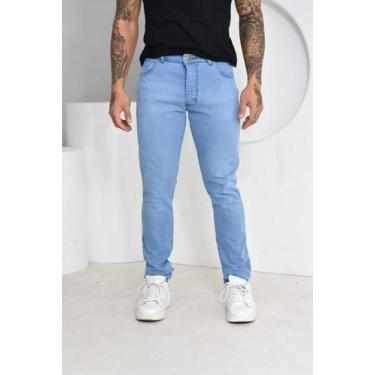 Imagem de Calça Jeans Clara Skinny Lisa Clássica Masculina Coleção Comfort Estil