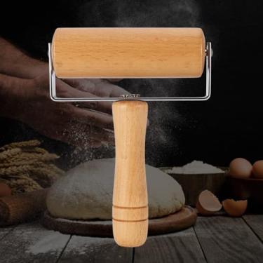 Imagem de Naroote Rolo de Massa de Pizza de Madeira para Crosta Perfeitamente Cozida, para Padeiros Caseiros e Entusiastas da Culinária (Estilo 3)