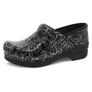 Imagem de Dansko Clog-slip on profissional feminino, conforto durante todo o dia, suporte de arco, Rosa metálica, 10.5-11
