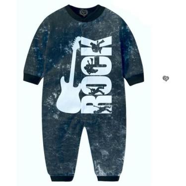 Imagem de Macacão Pijama Rock Guitarra Moto infantil Tip Top est1, 3-4 anos