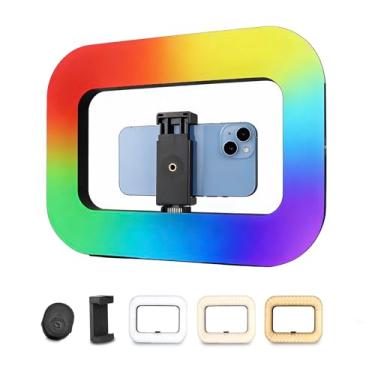 Imagem de WBLOOMSI Equipamento De Vídeo Para Smartphone Com Luz Rgb, Estabilizador Celular + 36 Efeitos Especiais, Anel Led Portátil Selfies, Bateria 8000 Mah Integrada Câmera, Smartphone, Youtube, Gravação T