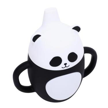 Imagem de Cryfokt Garrafa de água Segura para Crianças, Copo de água Com Design de Panda Fofo para Crianças, Copo de Portátil à Prova de Quedas para Uso Diário, 4,7 X 3,1 X 5,5 pol.