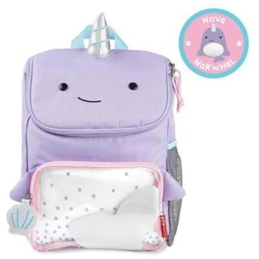 Imagem de Mochila Escolar Skip Hop Zoo Baleia Narval Lilás-Feminino