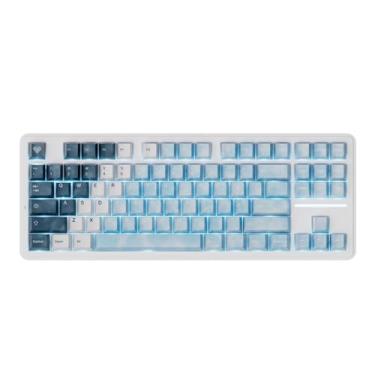 Imagem de ATK Teclado mecânico sem fio A87 Pro, TKL de 87 teclas, suporte de junta, troca a quente, RGB tri-modo (neve ártica)