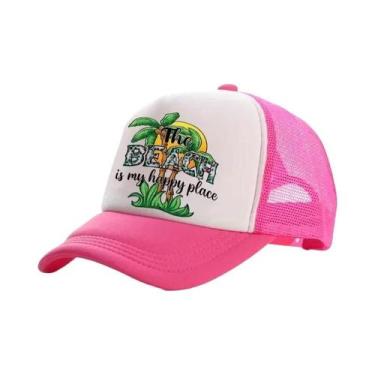 Imagem de Boné De Beisebol Masculino Com Estampa De Palmeira Multicolorida Para 