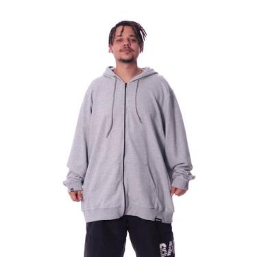 Imagem de Moletom aberto plus size bali hai basic - Bali Company, Mescla medio, 