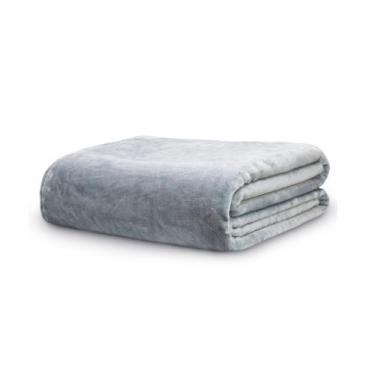 Imagem de Cobertor Casal Neo Velour 180x220 Liso 300g/m² Cinza - Camesa