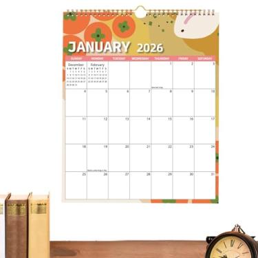 Imagem de Calendário de parede 2026, agenda impermeável de grade grande | Calendário familiar 2026, decoração de parede - para casa, escritório, escola, apartamento, agenda de compromissos familiares, ano novo