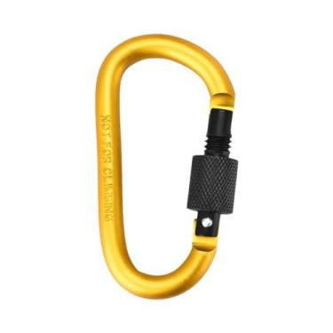 Imagem de 1 pçs mosquetão de alumínio d-ring chaveiro clipe snap gancho mosquetã