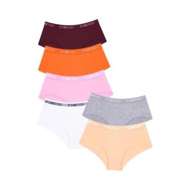 Imagem de Calcinhas Femininas De Algodão Com Cintura Baixa, 6 Peças, Sexy, Respi