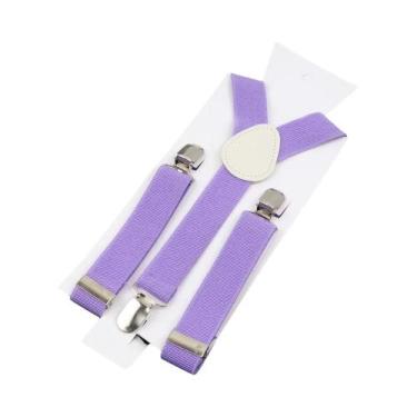 Imagem de Suspensórios Ajustáveis De Couro Elástico Em Cores Sólidas Para Crianç