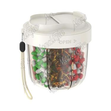 Imagem de Organizador De Pílulas Grande Com 7 Compartimentos, Container De Viage