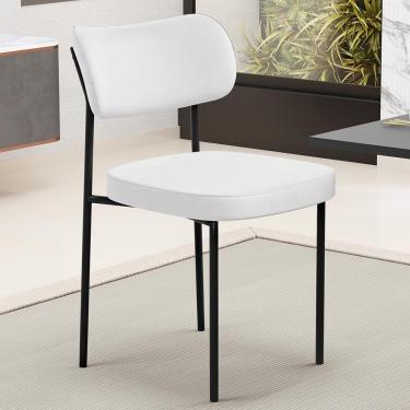 Imagem de Kit 06 Cadeiras Decorativas Para Sala De Jantar Melina L02 Facto Branco - Lyam Decor