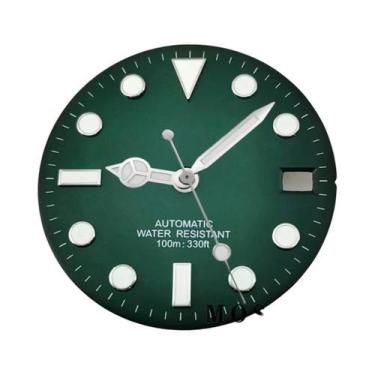 Imagem de Mostrador De Relógio Luminoso De 28,5mm Com Ponteiros Compatível Com M