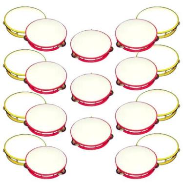 Imagem de Kit 25 Pandeiro Brinquedo Atacado Festa Infantil Instrumento Educacion