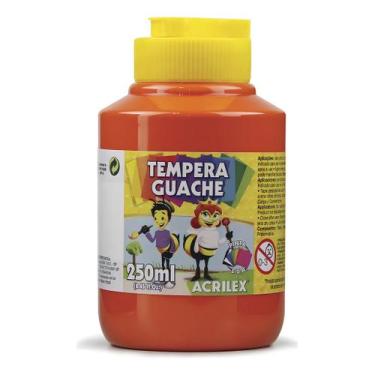 Imagem de Tinta Guache 250ml Branco Acrilex, 507 vermelho fogo