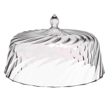 Imagem de Cúpula de Plástico 25cm Transparente para Bolos Tortas Doces Pratos Gl