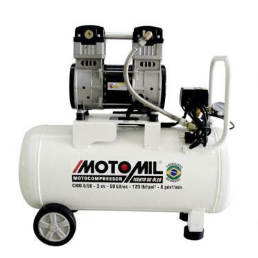 Imagem de Compressor 120lbs 2hp Sem Óleo Cmo-8-50br Motomil 220V