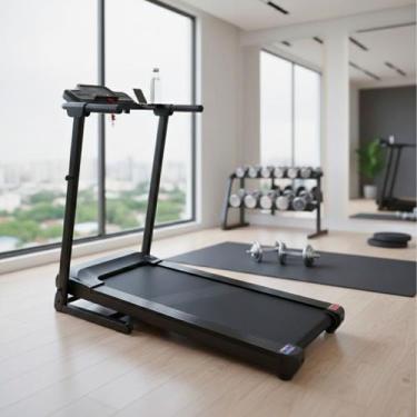 Imagem de Esteira Ergométrica Elétrica Dobrável Bivolt Compacta 10km 110kg Silen
