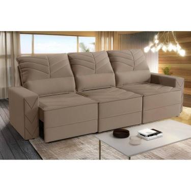 Imagem de Sofa 3 Lugares Retratil Reclinavel 200cm Veludo Malta Requinte
