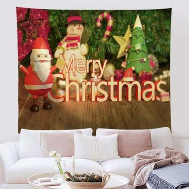 Imagem de Tapeçaria, parede de feliz Natal, 200x150cm, microtecido, fibra - yiwe