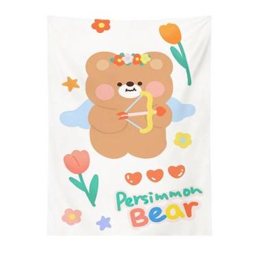 Imagem de Tapeçaria de parede, caqui, urso, microtecido 150x130cm - yiweisai