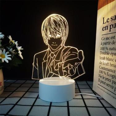 Imagem de Luz noturna LED 3D Death Note Yagami Light para crianças - Yiweisai