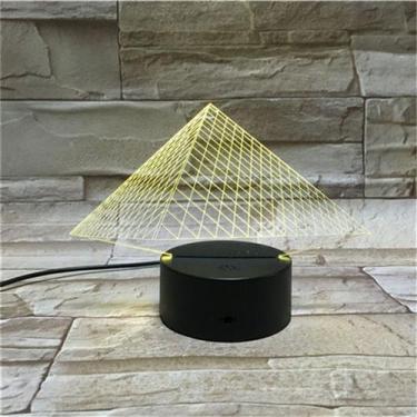 Imagem de Pirâmide de luz noturna LED com mudança de cor 3D para crianças - Yiwe