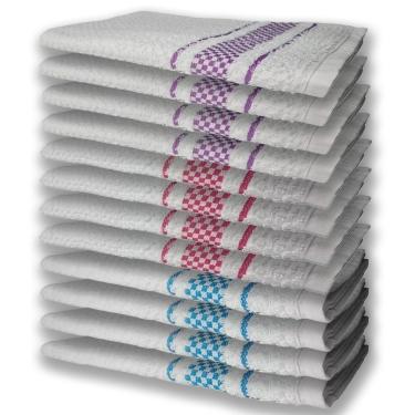 Imagem de 12 Panos De Prato Atoalhado Felpudo Az+rs+rx