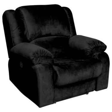 Imagem de Poltrona do Papai Reclinável Massageadora Elétrica Simon F05 Veludo Pr