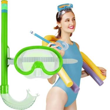 Imagem de Máscara de Mergulho Infantil Kit Máscara e Snorkel Mor REV02, Verde