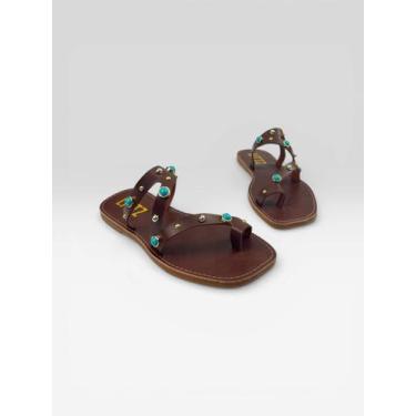 Imagem de Sandália Feminina Com Tiras Finas E Calce Facil Marrom - LITTZ, Browny