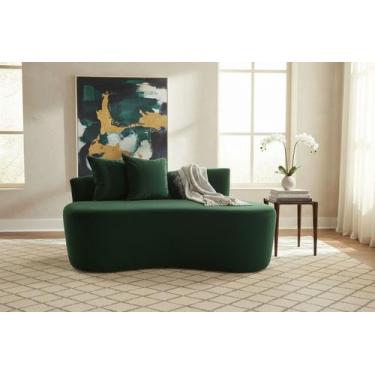 Imagem de Namoradeira Sofá Feijão Hana 130cm Orgânica Veludo - Mansão Decor