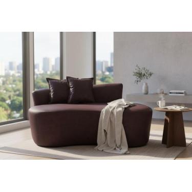 Imagem de Namoradeira Sofá Feijão Hana 130cm Orgânica material sintético - Mansã