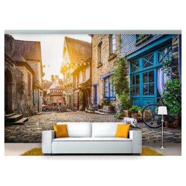 Imagem de Papel De Parede Cidade Antiga Rua Européia 3D Cda14