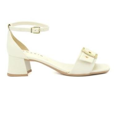 Imagem de Sandalia Ramarim 2524103 Fivela Salto Alto Grosso Feminino-Feminino