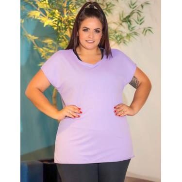 Imagem de Blusa Camiseta Básica Feminina Plus Size Dry Fit Seca Rápido - Carioca