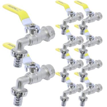 Imagem de 10 UN Torneira Esfera Jardim C/ Bico 3/4x3/4 Metal Tradestar