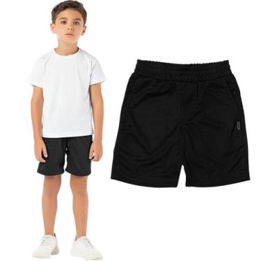 Imagem de Bermuda Infantil Menino Dry Fit Respirável Escola Esporte - VRASALON, 