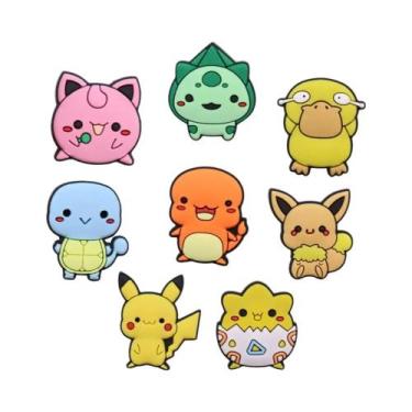 Imagem de Fivelas De PVC Para Calçados E Pulseiras Infantil Pokémon Pikachu, Dec