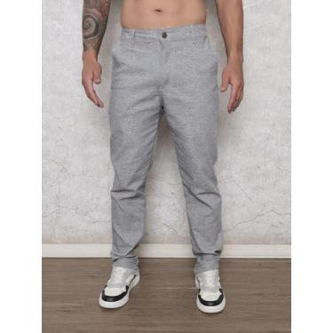 Imagem de Calça Masculina Alfaiataria Premium Malha Conforto - - WJR Jeans, Cinz