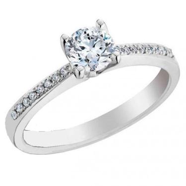 Imagem de Anel Solitário Debutante Zircônia Noivado Banhado Ouro 18k - Lovely, 0