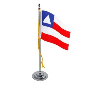 Imagem de Mini Bandeira Mesa Bahia mastro 15 cm Poliéster - SP Bandeiras 