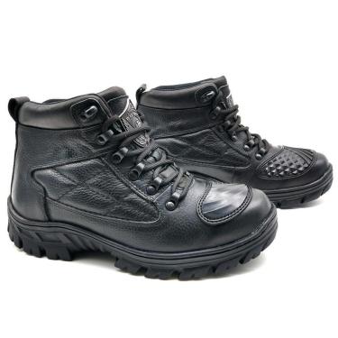Imagem de Bota Segurança EPI Couro Cano Médio Resistente Leve Trabalho-Masculino